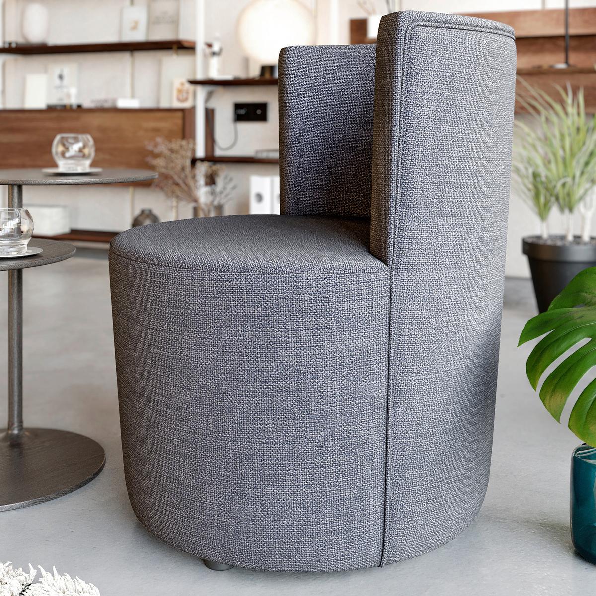Stuhl Carla Grau B: 62cm - Grau, Design, Textil (62/75/62cm) - Livetastic