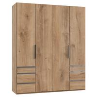 Drehtürenschrank Mit Laden B: 200 Cm Level, Eiche Dekor - Eichefarben, MODERN, Holzwerkstoff (200/236/58cm) - MID.YOU