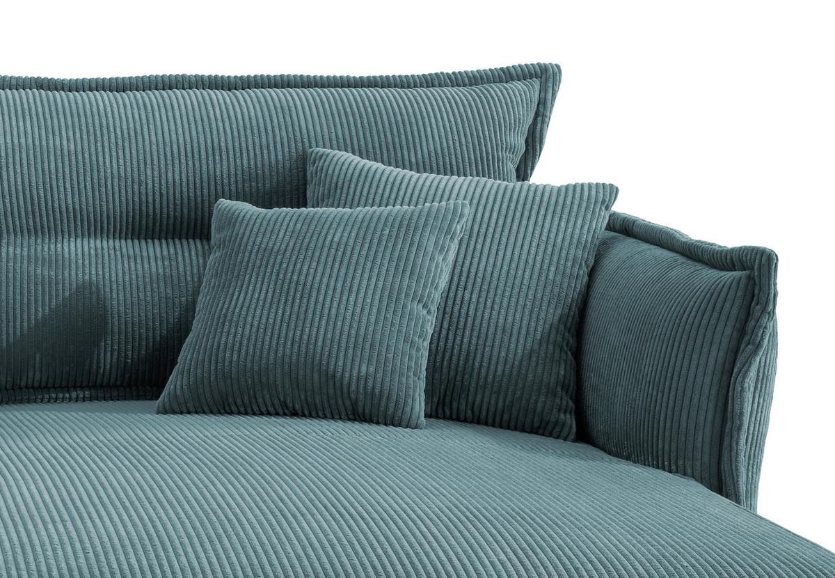 Ecksofa Lava Petrol S: 255/180 cm - Petrol/Schwarz, MODERN, Textil (255/180cm) - Livetastic