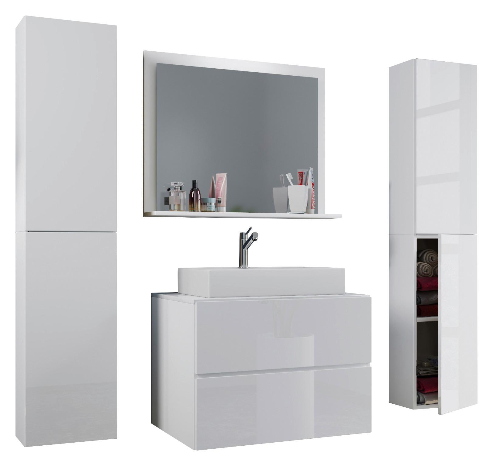 Badezimmer Lendas 5-Teilig Weiß B: 147cm