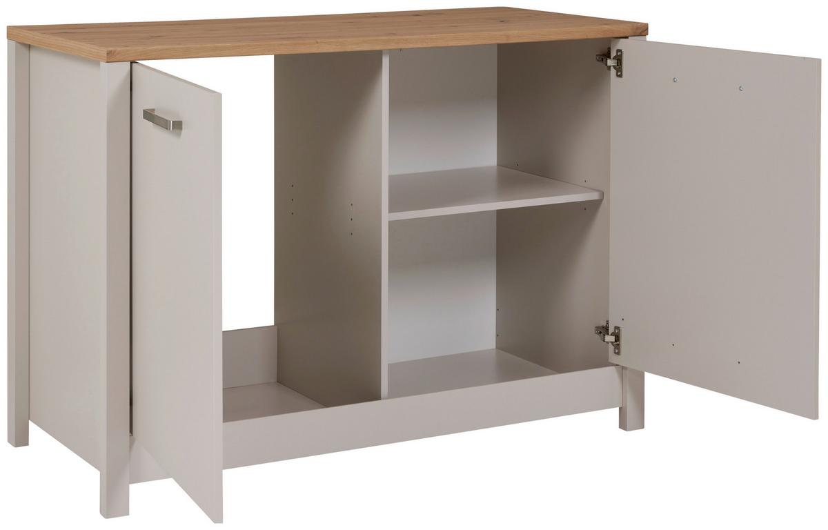 Spülenunterschrank Sardegna - Kaschmir/Eiche Artisan, ROMANTIK / LANDHAUS, Holzwerkstoff (130/92/60cm)
