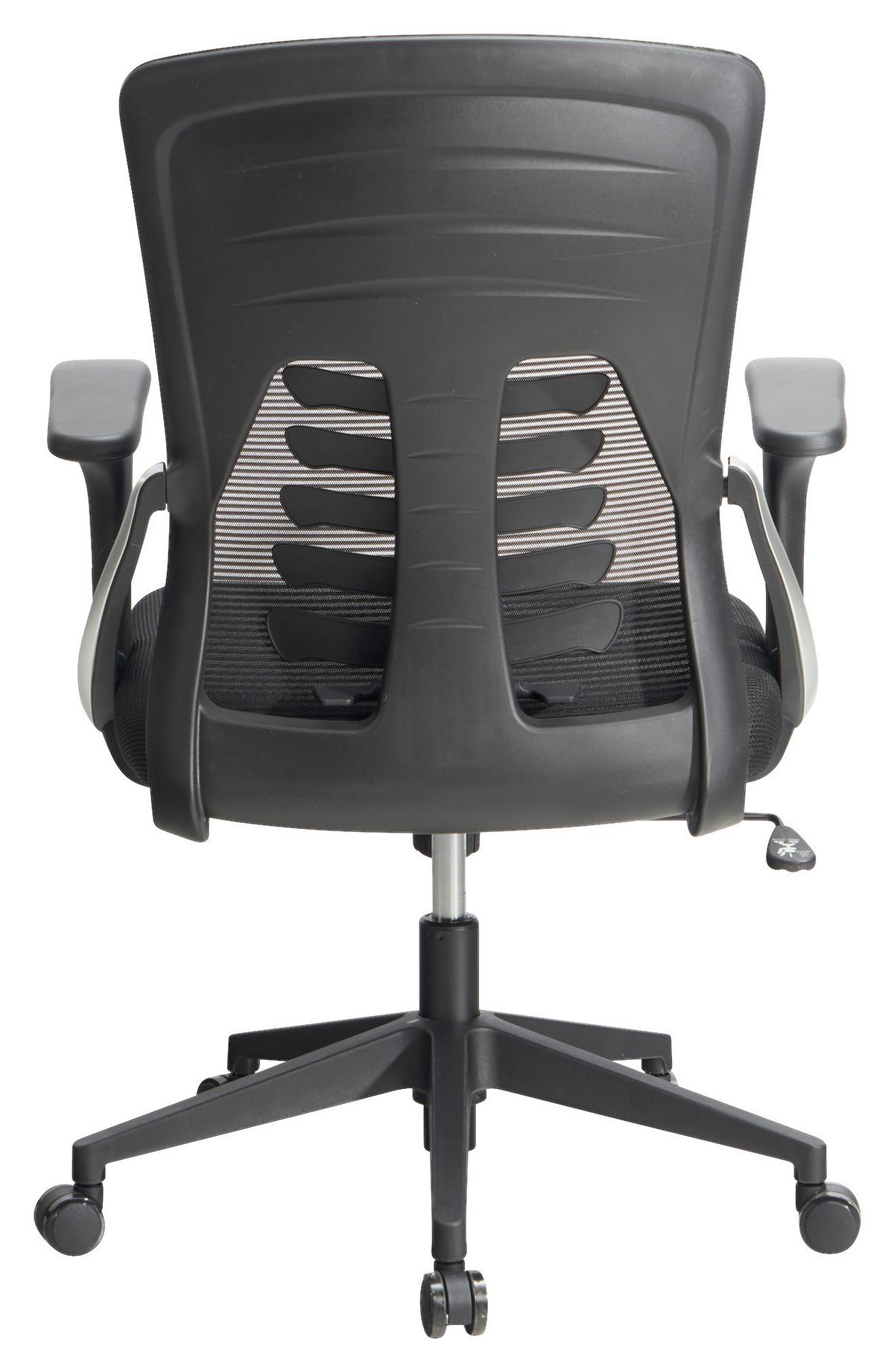 Drehstuhl Schwarz B: 65 cm - Schwarz, Design, Kunststoff/Textil (65/104/65cm) - MID.YOU