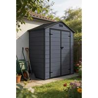 Gartenhaus Bayonne versperrbar 183x220x103 cm, hellgrau - Grau, MODERN, Kunststoff/Metall (183/220/103cm) - Homezone