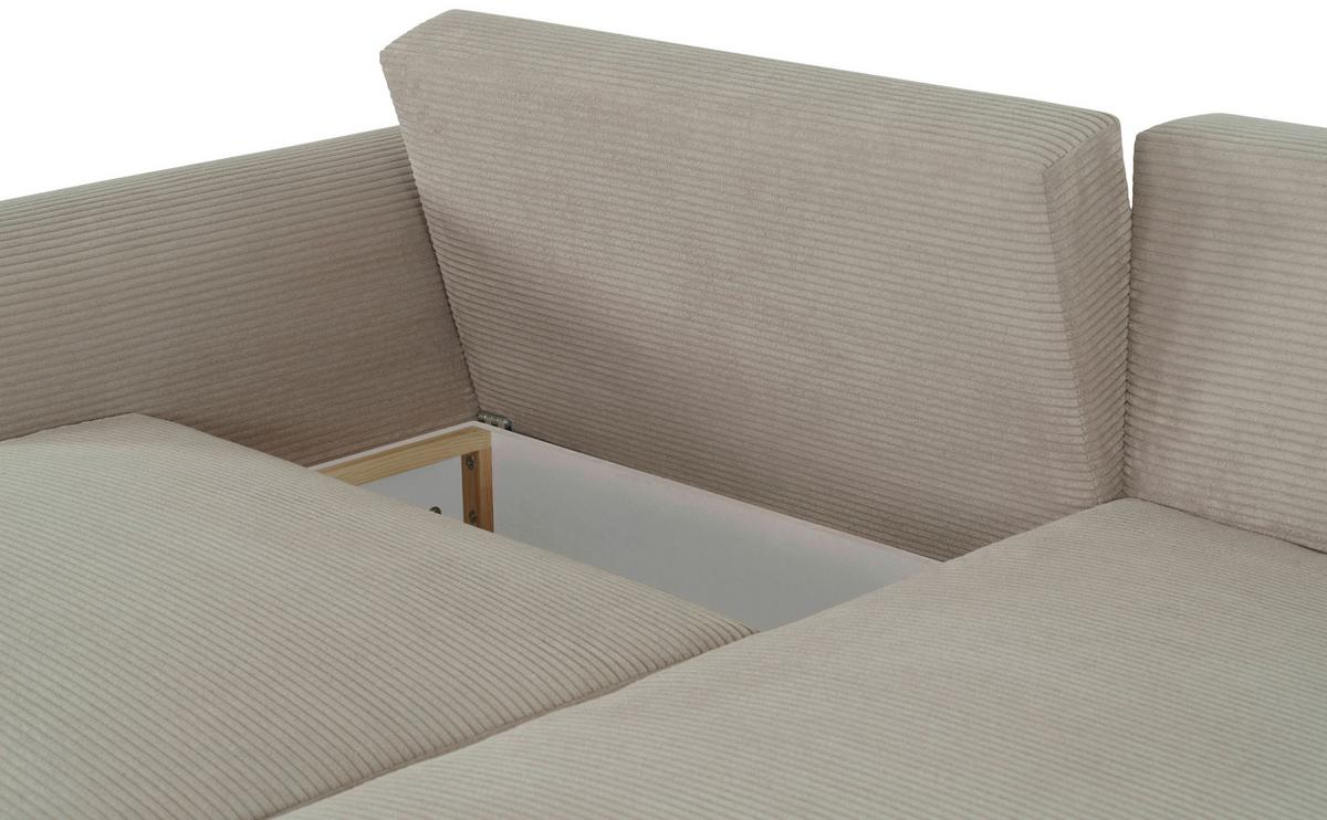Ecksofa Joni Beige S: 250 cm - Beige, Design, Textil (250/151cm) - MID.YOU