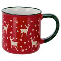 Šálek CHRISTMAS 250ml - bílá/zelená, Konvenční, keramika (8/11cm) - Mömax