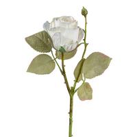 DEKORAČNÁ VETVIČKA VINTAGEROSE I - biela/zelená, Konventionell, plast (45cm) - Modern Living