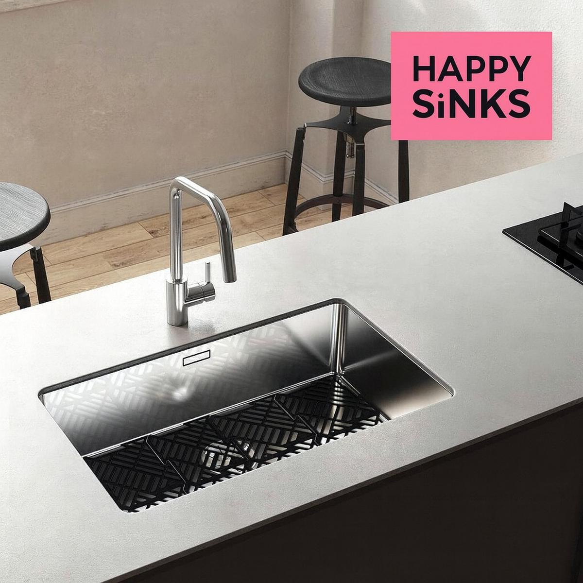 Spülbeckeneinlage Schwarz, Softmatt - Schwarz, Basics, Kunststoff (16/16cm) - HAPPY SINKS