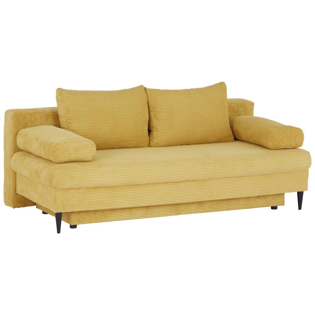 3-Sitzer-Sofa mit Schlaffunktion Milano Gelb