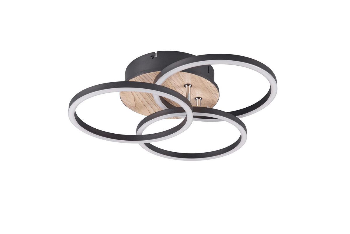 LED-Deckenleuchte R62823135 Circle - Braun, Design, Kunststoff (44/9,5cm)
