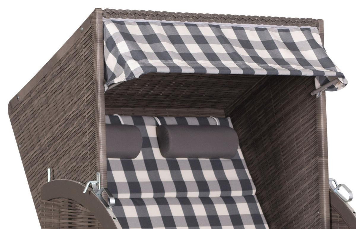 Strandkorb Ostsee Devries 2-Sitzer - Basics, Holz (120/160/80cm) - Gardenson