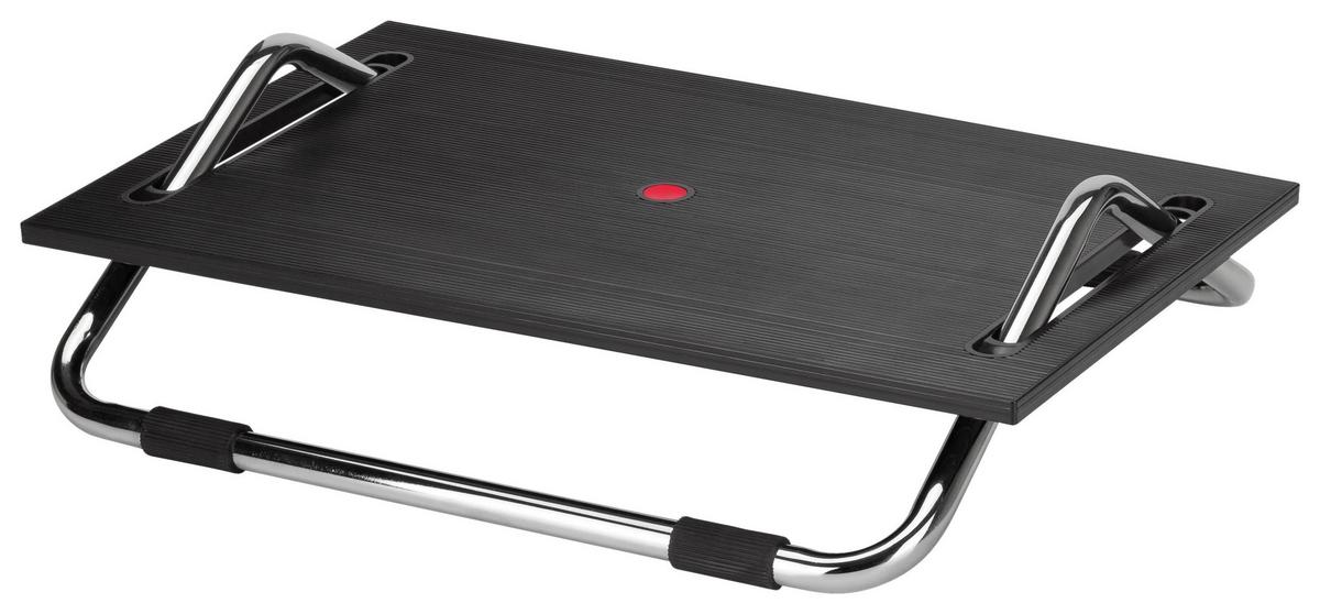 Fußstütze Podi Iii - Chromfarben/Schwarz, Basics, Kunststoff/Metall (48/15/40cm) - MID.YOU