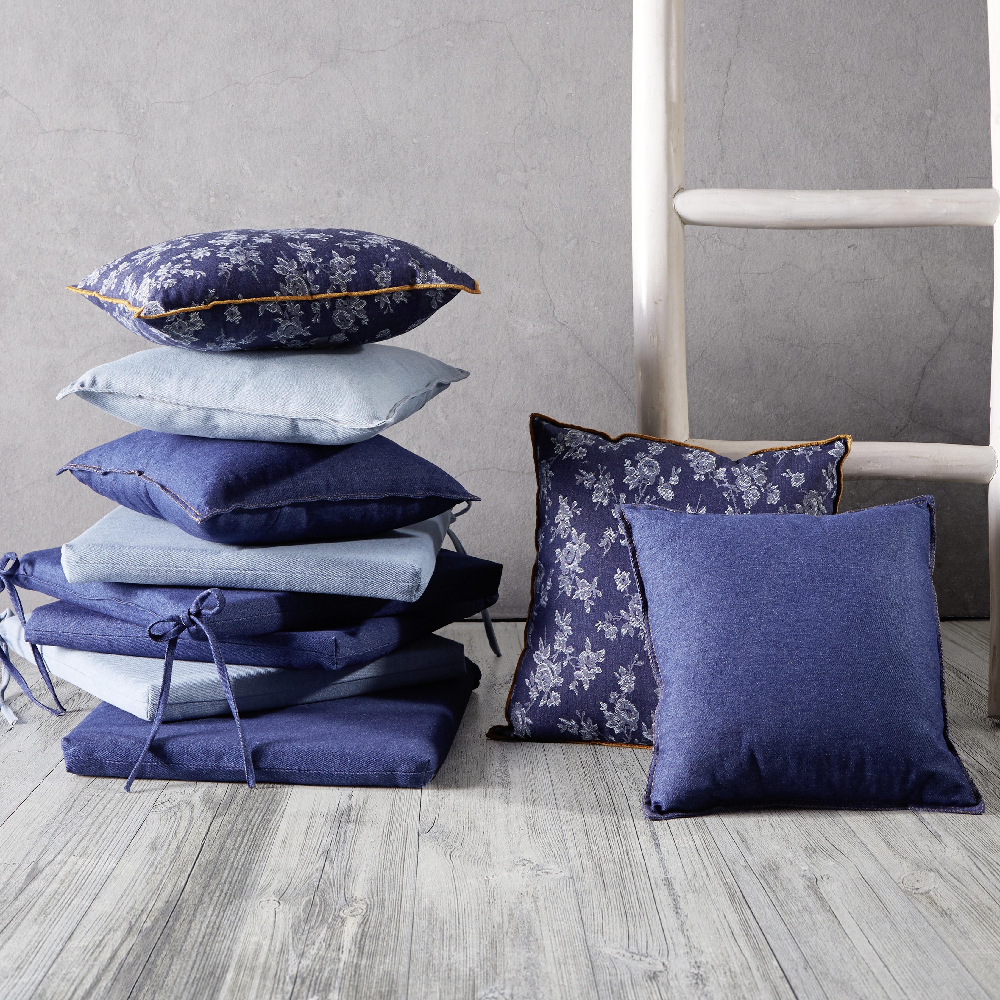 Polštář Tessa Sv.modrá 40x40 Cm - světle modrá, Moderní, textil (40/40cm) - Bessagi Home