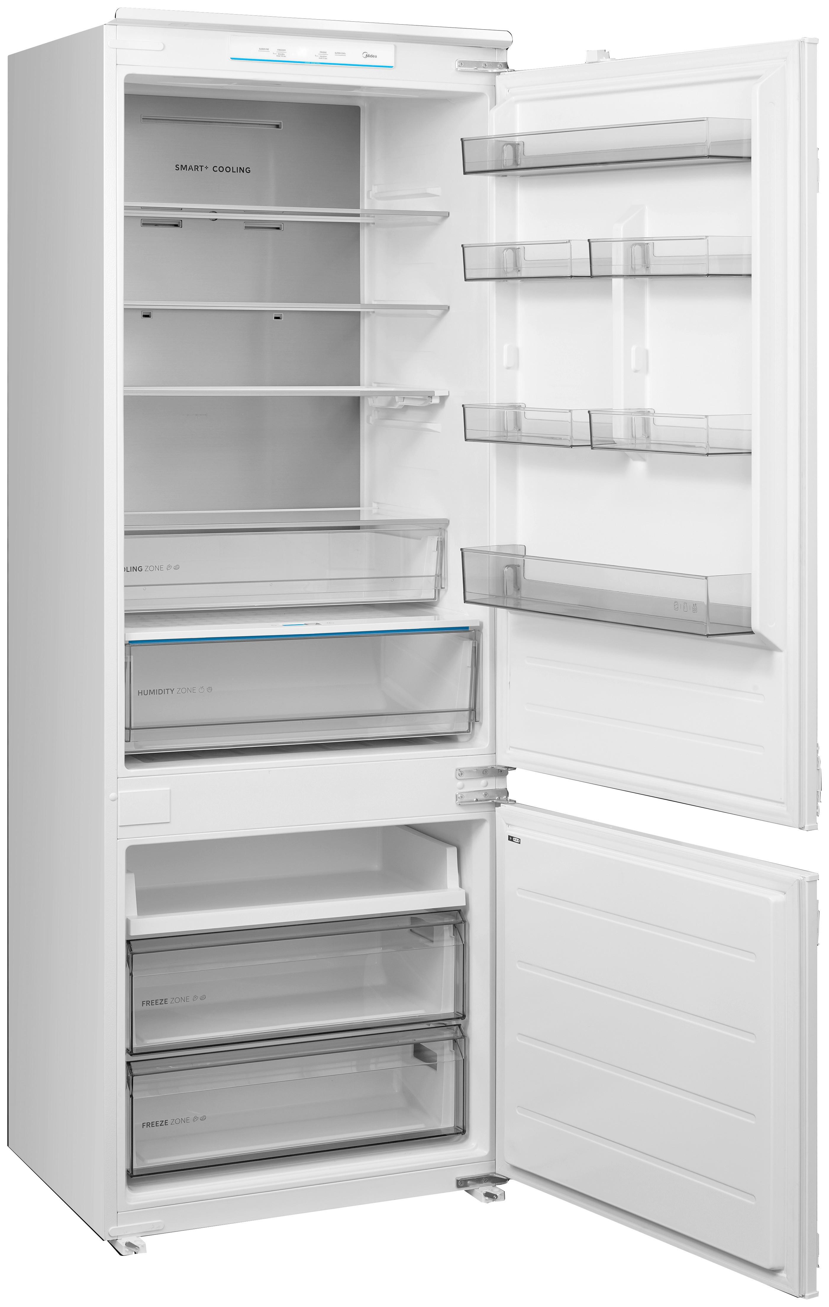 Kühl-Gefrier-Kombination Mdre554fgd01 - Weiß, Basics, Glas/Metall (69/194/55cm) - Midea
