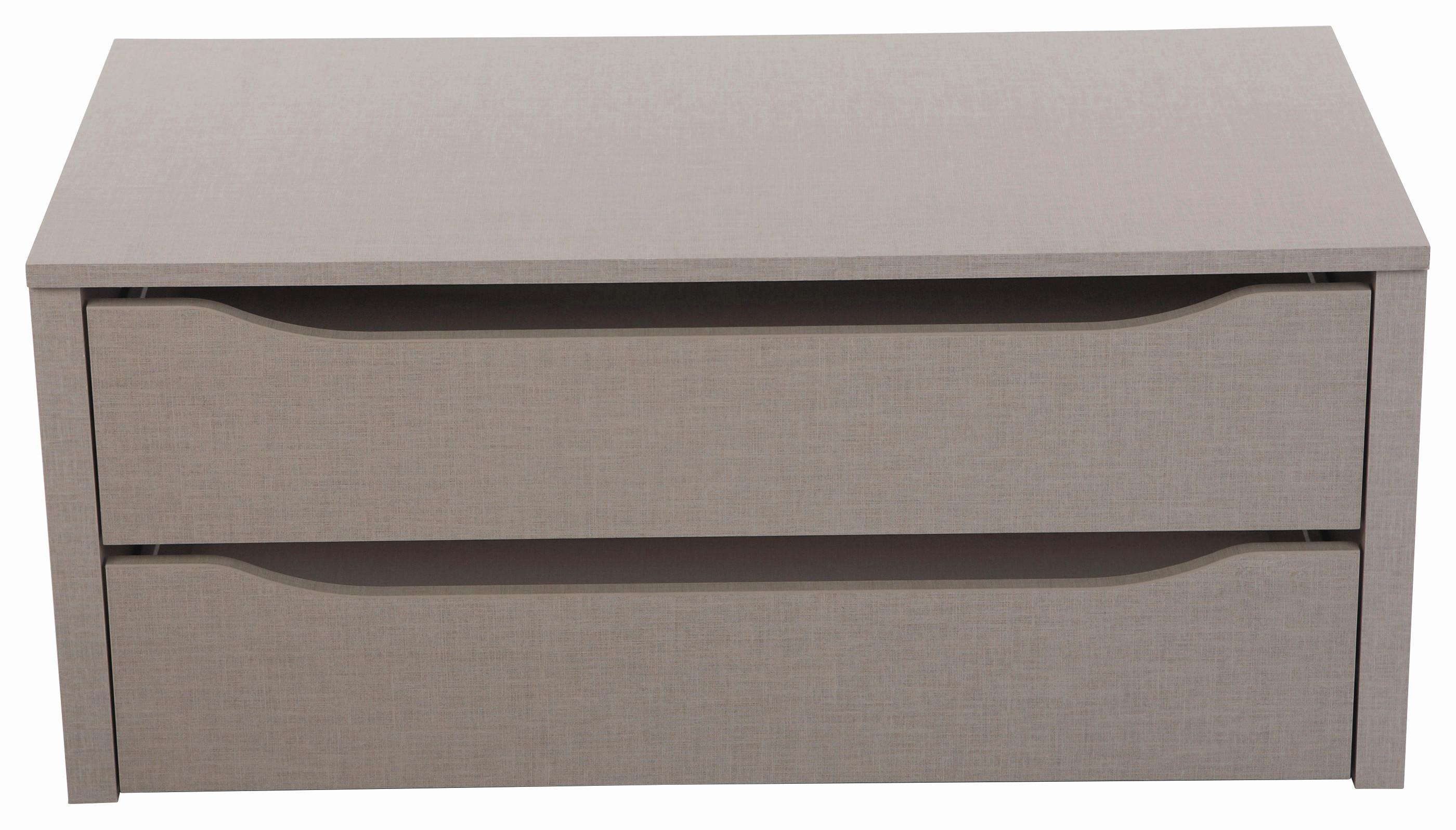 ZÁSUVKOVÝ DIEL 2 ZÁSUVKY - sivá, Konventionell, drevo (88/39/45cm)