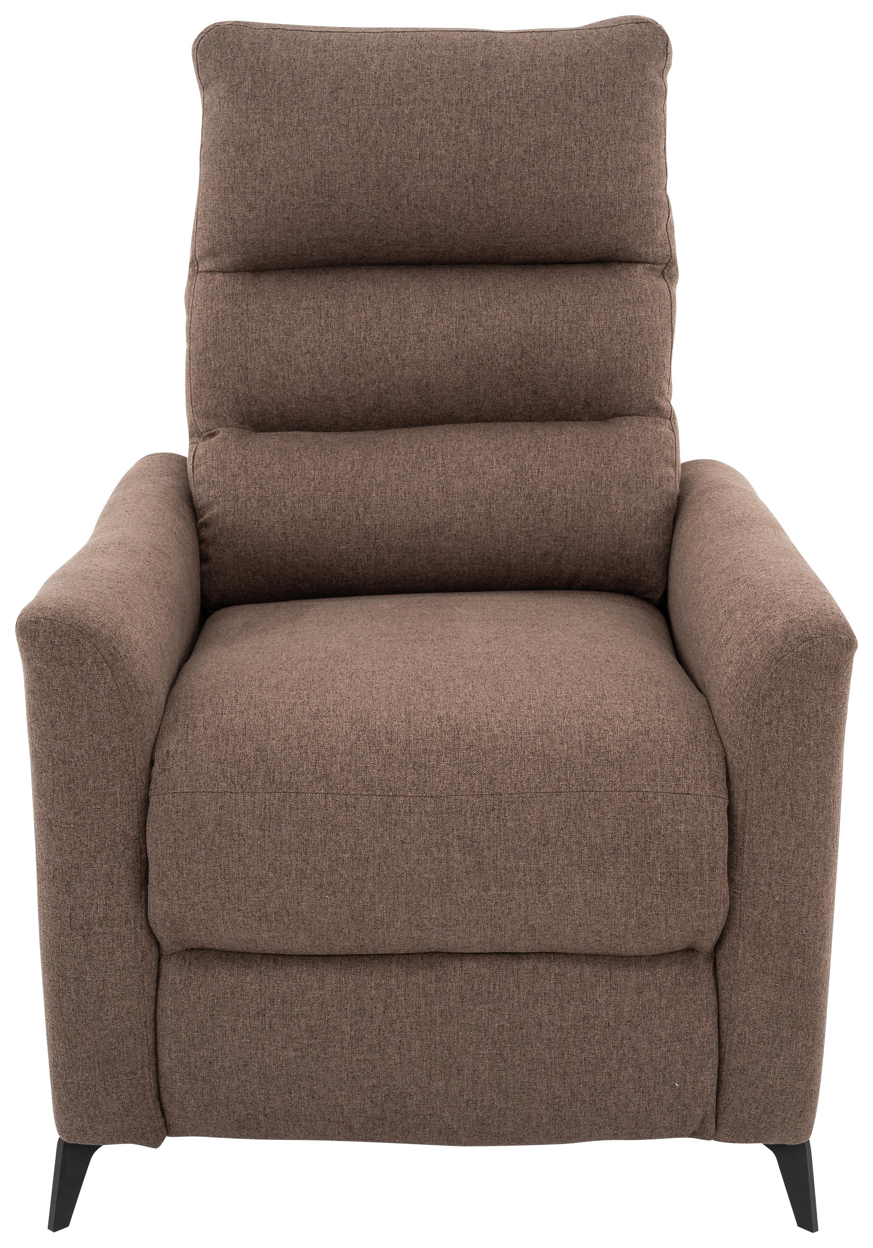 Relaxsessel Solace Braun/schwarz B: 72 Cm - Schwarz/Braun, Design, Textil/Metall (72/100/89cm) - Livetastic
