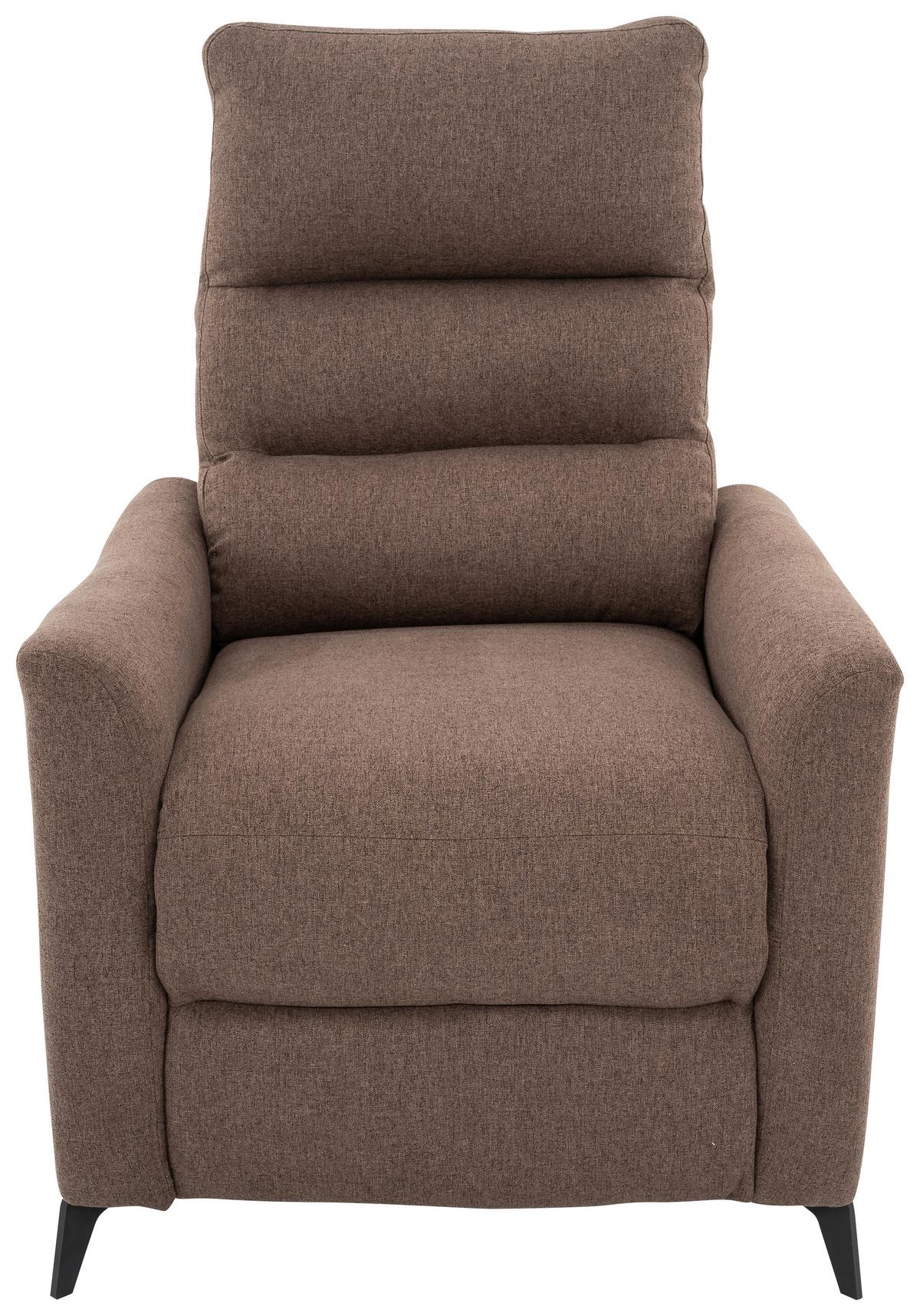 Relaxsessel Solace Braun/schwarz B: 72 Cm - Schwarz/Braun, Design, Textil/Metall (72/100/89cm) - Livetastic