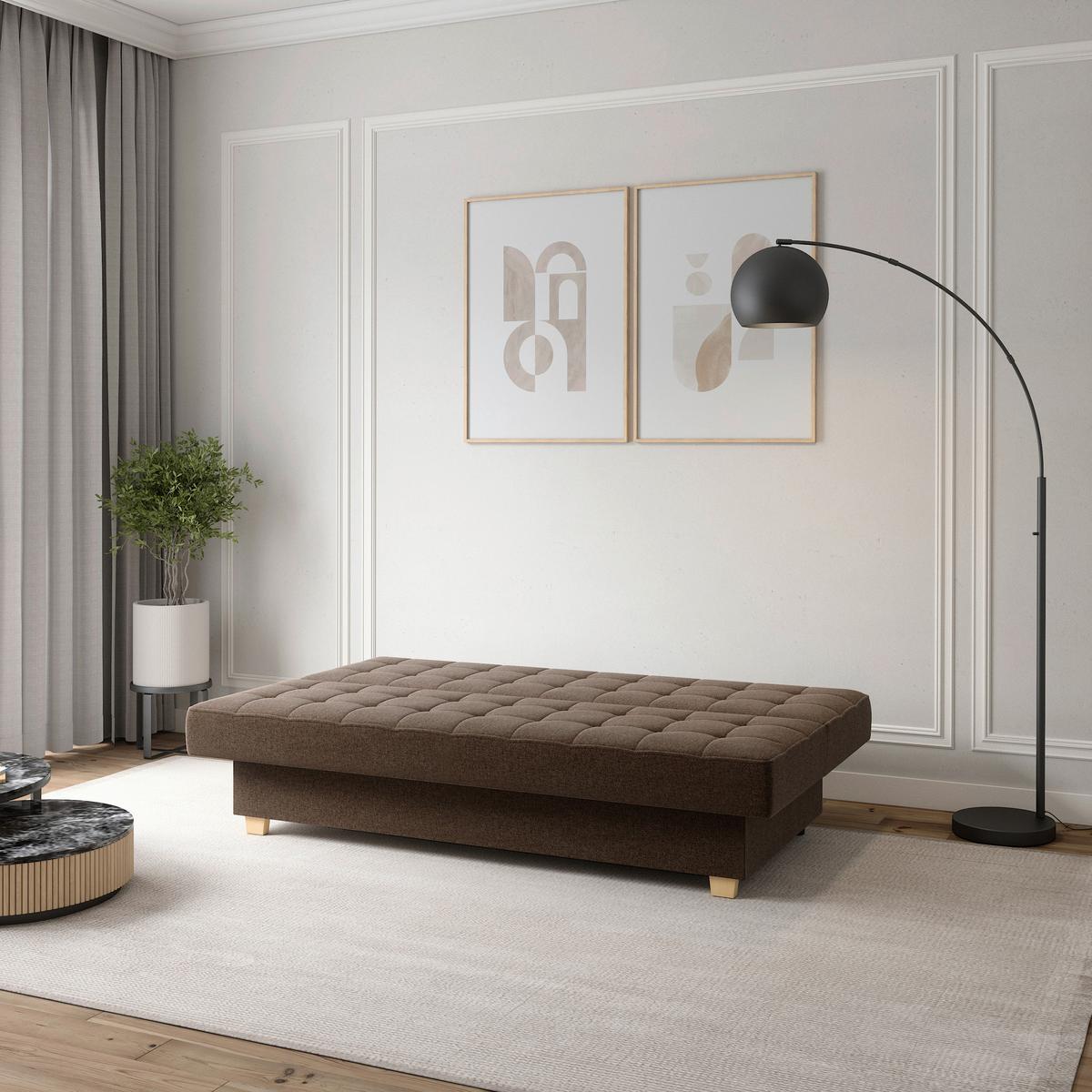 Schlafsofa Miko Braun B: 192 cm - Braun, Design, Textil (192/92/95cm) - MID.YOU