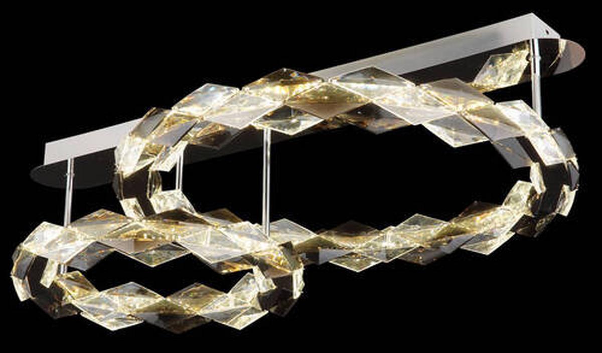LED-Deckenleuchte 67318d2 - Klar, Design, Kunststoff/Metall (80/55/24,5cm) - Globo
