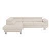 Ecksofa Mit Schlaffunktion & Bettkasten Savona Perlmutt - Perlmutt, MODERN, Textil (230/270cm) - Ondega