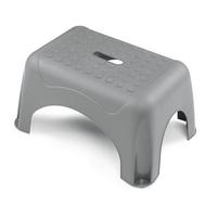 Tritthocker Kunststoff Grau H: 23,5 cm Rutschfest - Grau, Basics, Kunststoff (44/23,5/31cm)