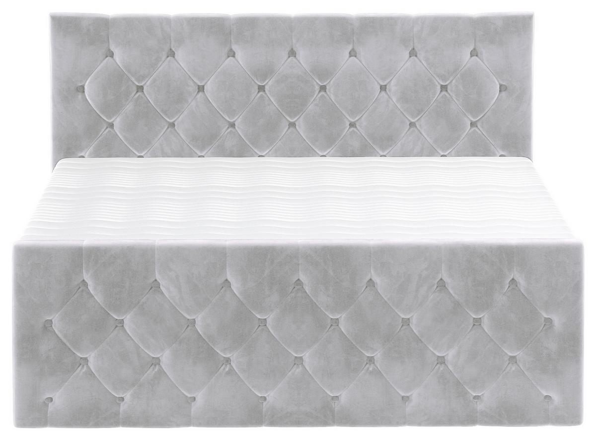 Boxspringbett Swing 16 Silberfarben 180x200 cm H2 - Beige/Silberfarben, ROMANTIK / LANDHAUS, Textil (180/200cm) - James Wood