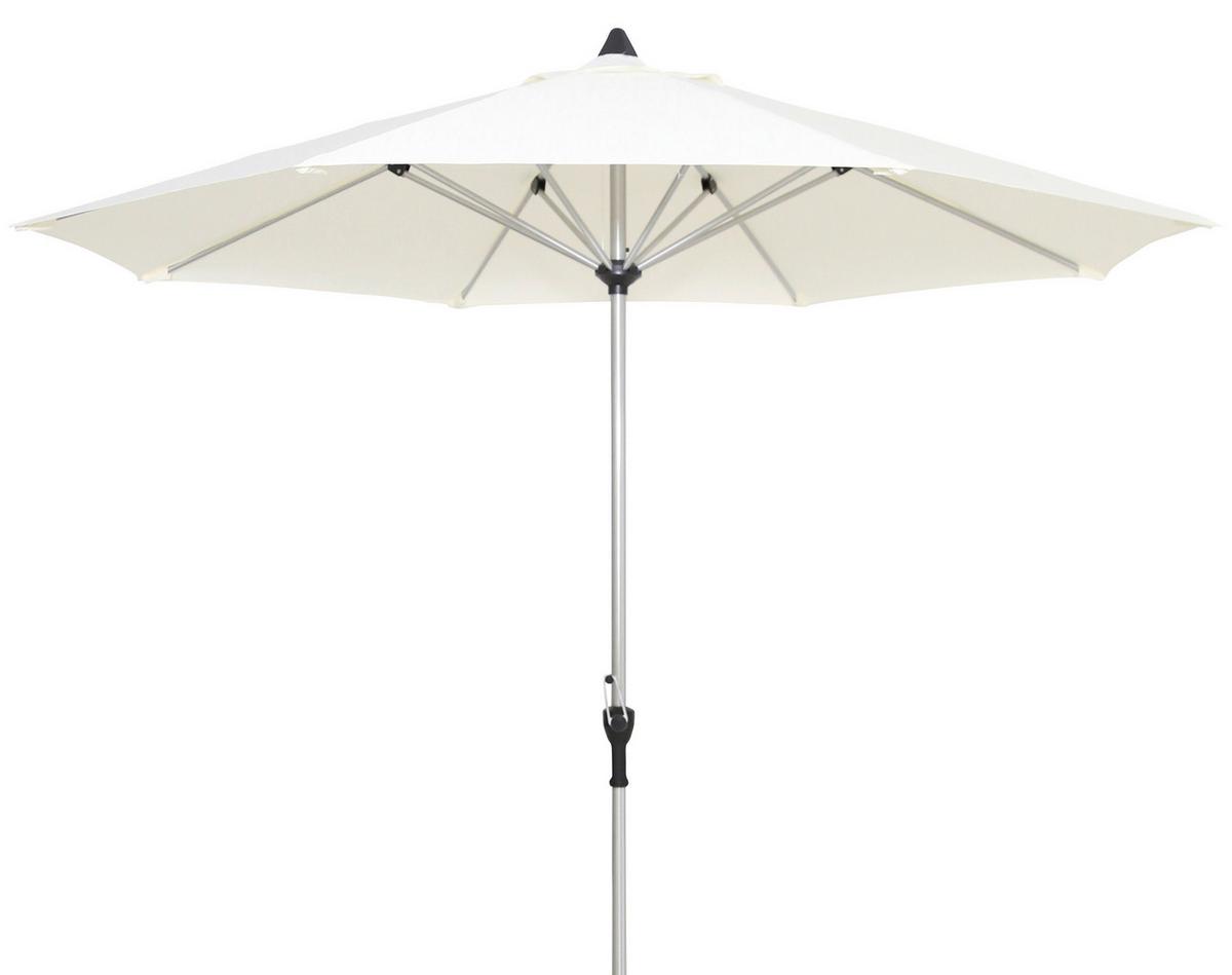 Sonnenschirm Acapole Dm: 300 Cm M. Schutzhülle Naturfarben - Platinfarben/Naturfarben, Basics, Textil/Metall (300cm) - Gardenson