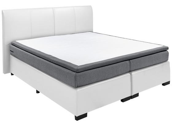 Boxspringbett mit Topper Im Lederlook 180x200cm Tiagua - Schwarz/Weiß, Basics, Holzwerkstoff/Textil (180/200cm) - Carryhome Boxspringbett mit Topper Im Lederlook 180x200cm Tiagua - Schwarz/Weiß, Basics, Holzwerkstoff/Textil (180/200cm) - Carryhome