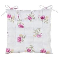 Sitzkissen Laura - Altrosa/Weiß, ROMANTIK / LANDHAUS, Textil (40/40/5cm) - James Wood