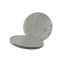 Pizzateller Stone Collection Porzellan, Grau, 4 Stück - Grau, Basics, Keramik - Creatable