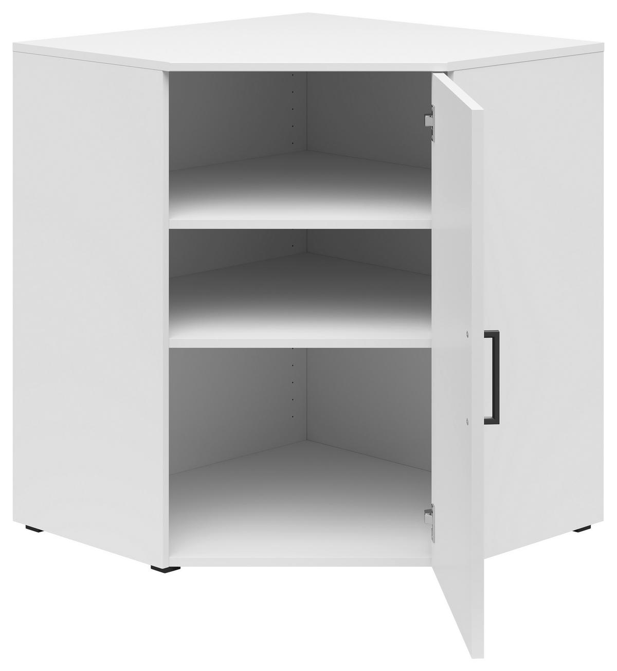 Rohová komoda MULTISTAURAUM š: 101 cm - čierna/biela, Modern, kompozitné drevo/plast (101/83/79cm)