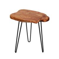 Beistelltisch mit Holzplatte Woody, Naturfarben - Naturfarben, Natur, Holz/Metall (40/45/52cm) - Kayoom