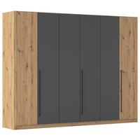 Kleiderschrank Safari B: 271 cm - Eiche Artisan/Grau, KONVENTIONELL, Holzwerkstoff (271/210/54cm)