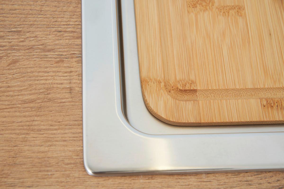 Spüle Respekta Ohio Kunststein Bxt: 66x50 Cm - Edelstahlfarben, Trend, Metall (100/20,3/50cm) - Respekta