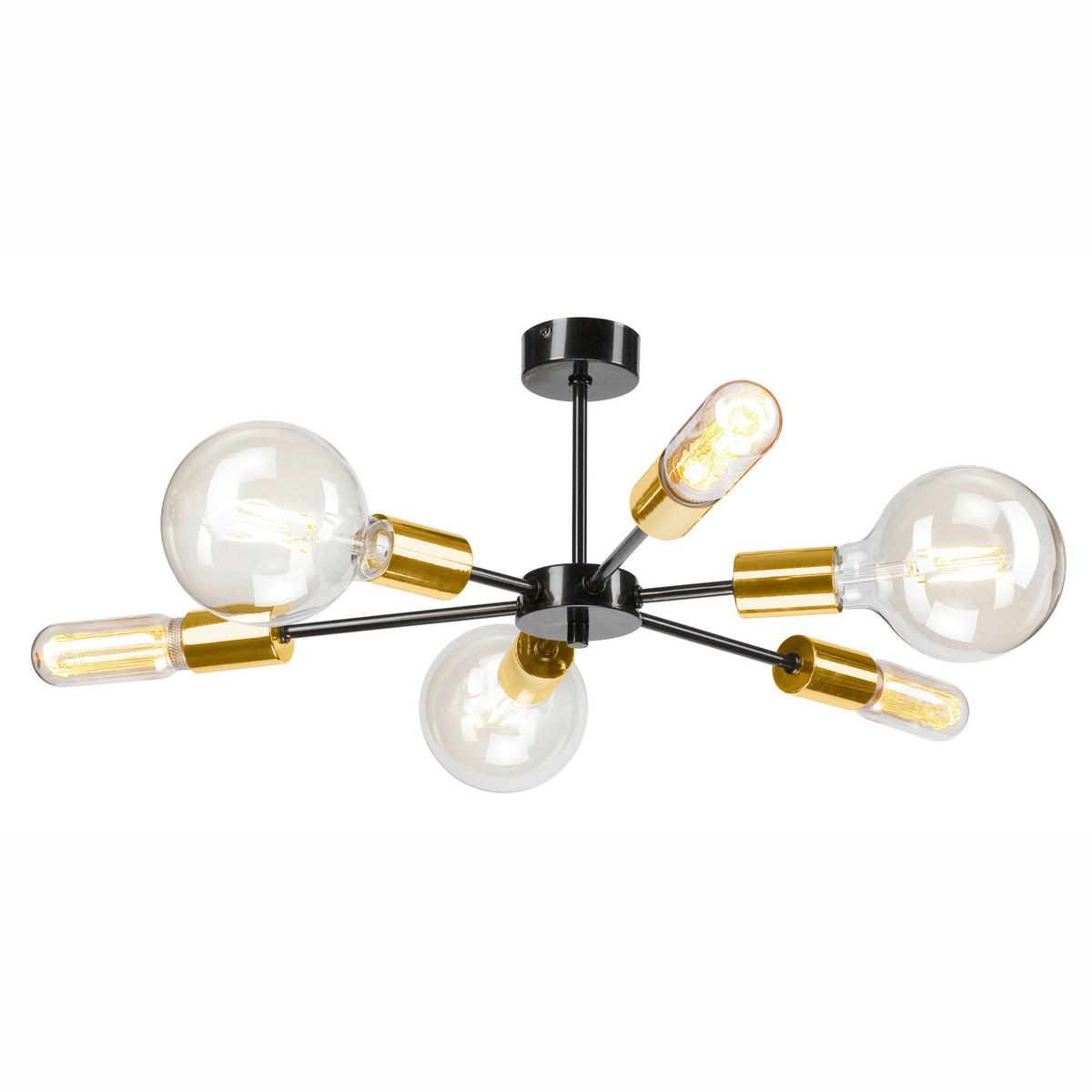 Deckenleuchte 42787 Starla - Schwarz Hochglanz, Design, Metall (22/45/22cm)