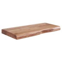 Nástěnná police z masivního dřeva š: 40cm - barvy akácie, Moderní, dřevo (40/4/26cm) - MID.YOU