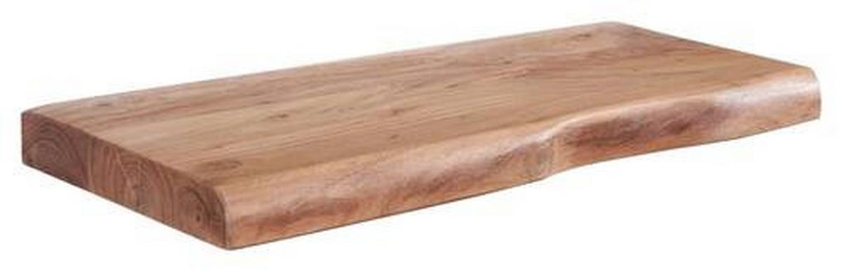 Nástěnná police z masivního dřeva š: 40cm - barvy akácie, Moderní, dřevo (40/4/26cm) - MID.YOU