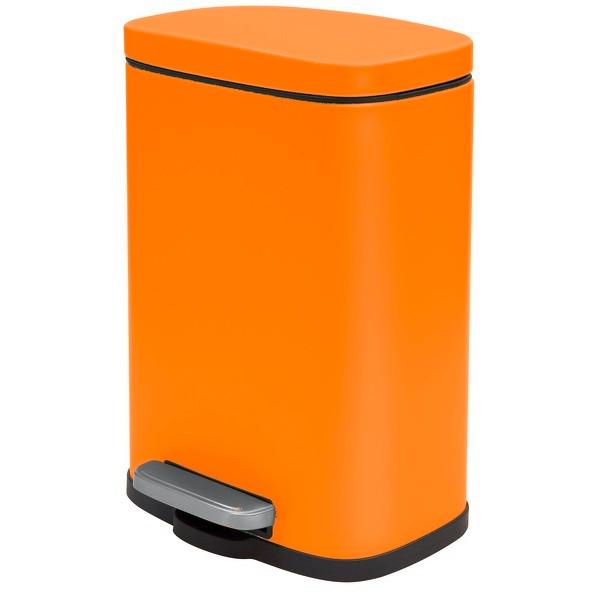 Kosmetikeimer Akira 5l Orange Metall LxBxH: 21,4x17,6x30 - Schwarz/Orange, Basics, Kunststoff/Metall (21,4/17,6/30cm)