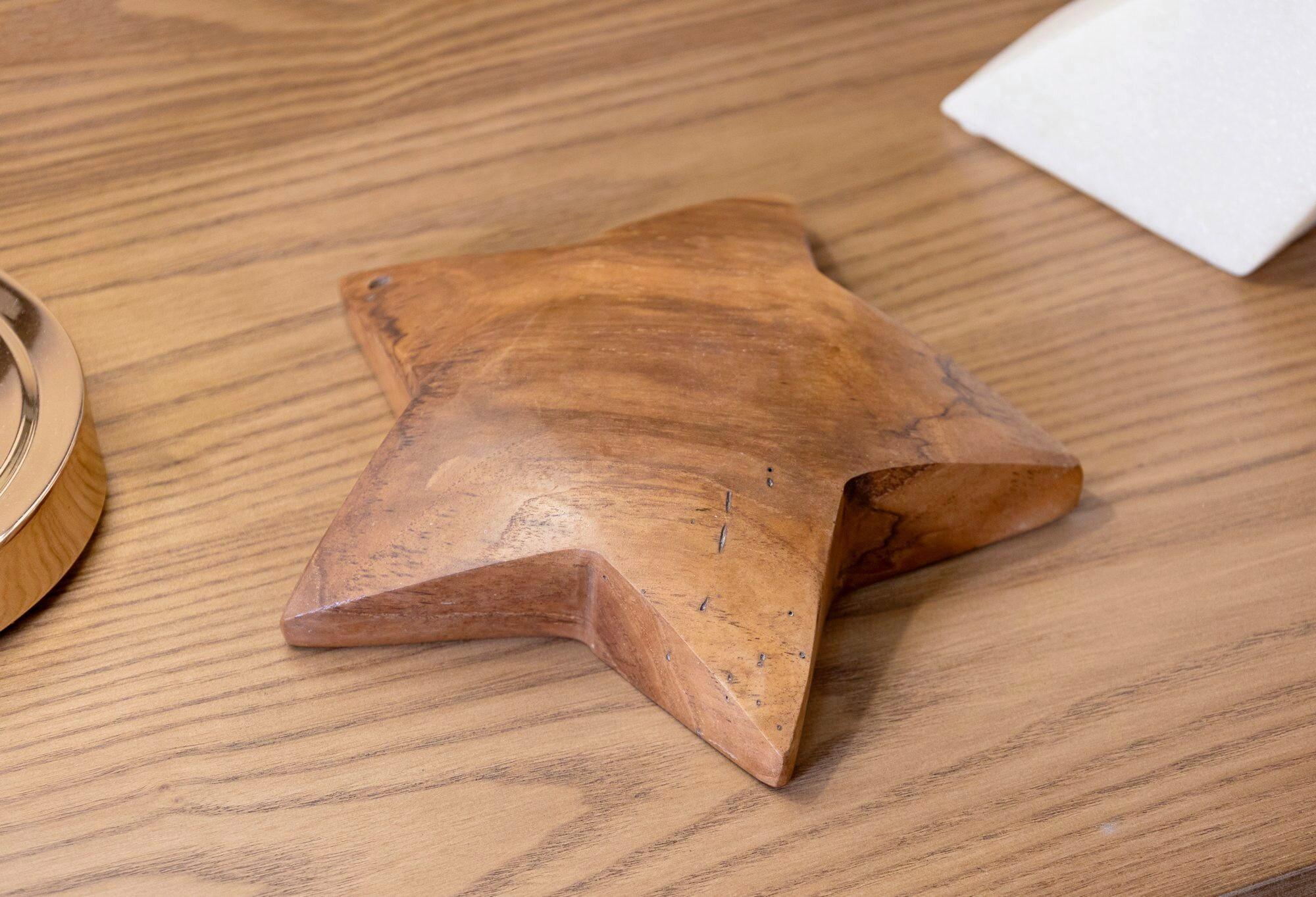 Skulptur Bintang Teak Braun, B: 19 cm - Braun, Basics, Holz (19/19/5cm)