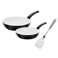 PFANNENSET ca. 24+28 cm - Schwarz, Basics, Metall (24+28cm) - GSW