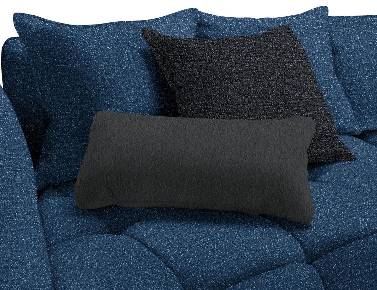Boxspringová pohovka SOFI, tmavě modrá, tmavě šedá - šedá/černá, Moderní, textil (294/93/152cm) - Premium Living