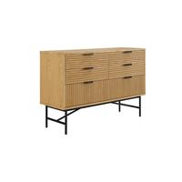 Kommode Schwarz, Eiche Dekor B: 120cm - Eichefarben/Schwarz, Design, Holz/Holzwerkstoff (120/80/40cm) - Livetastic