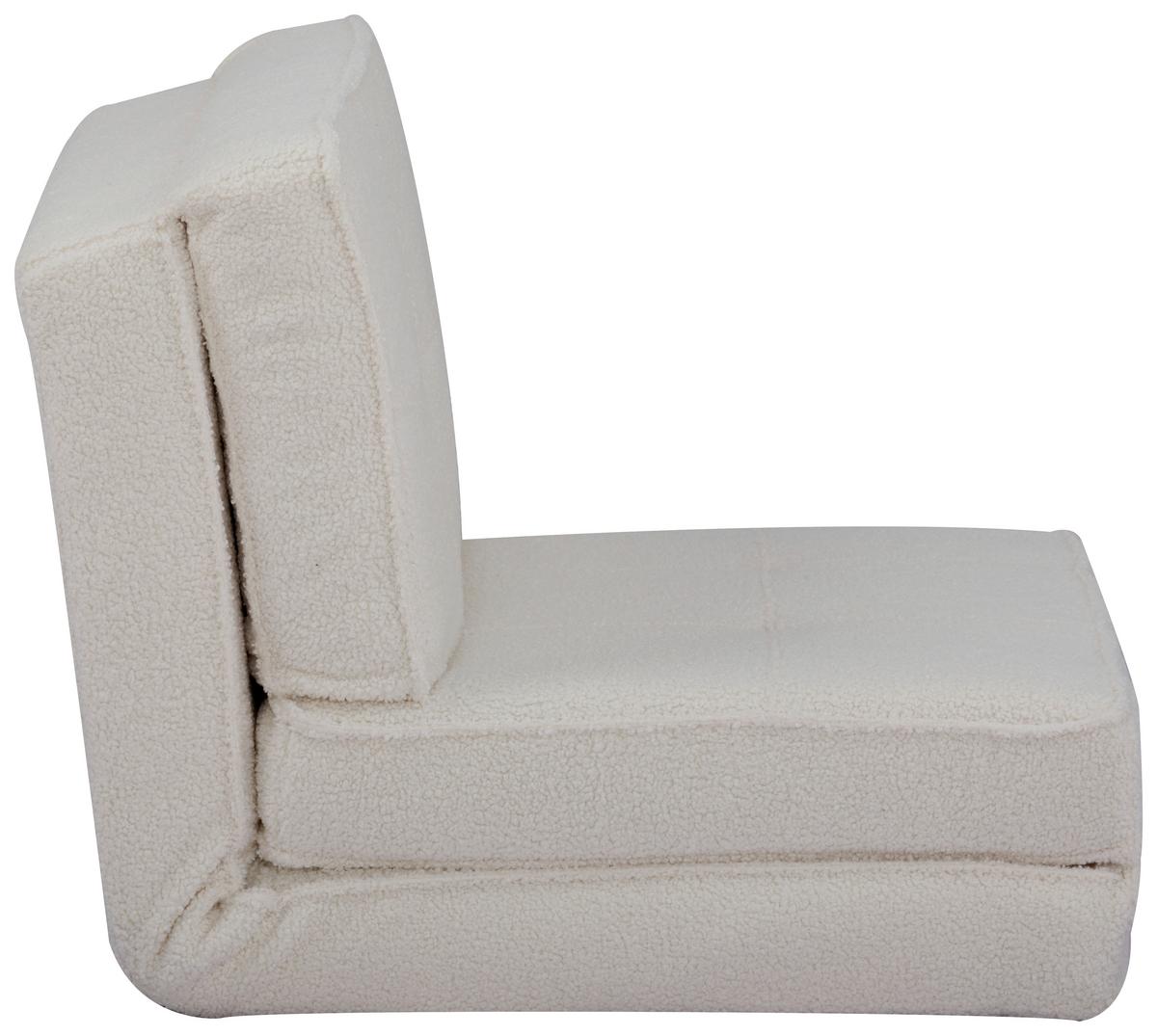 Schlafsessel Luc Weiß 74x61,5x80 cm - Weiß, MODERN, Textil (74/61,5/80cm) - MID.YOU