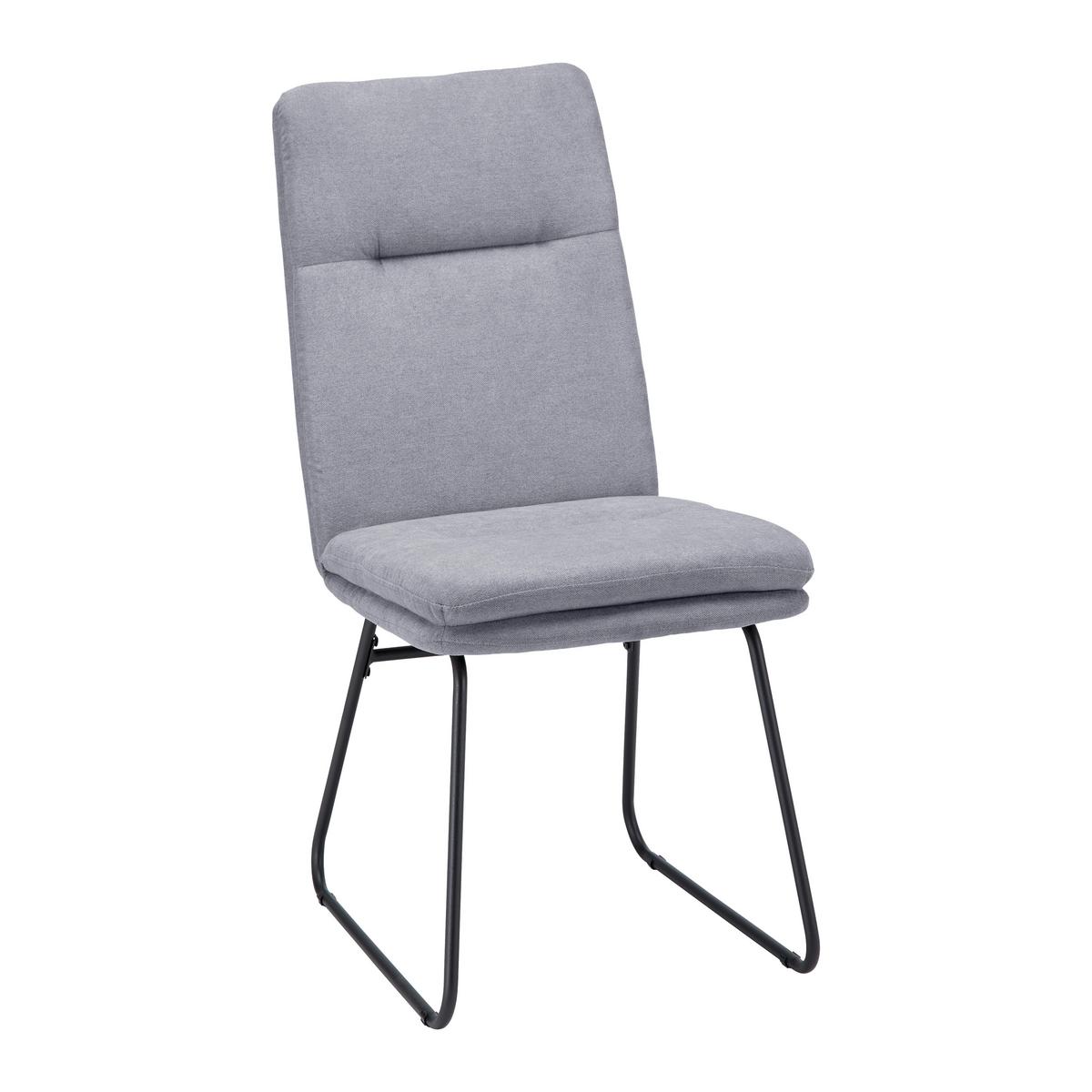 Sada židlí LEO šedá - šedá/černá, Moderní, kov/textil (49/99/68cm) - Bessagi Home