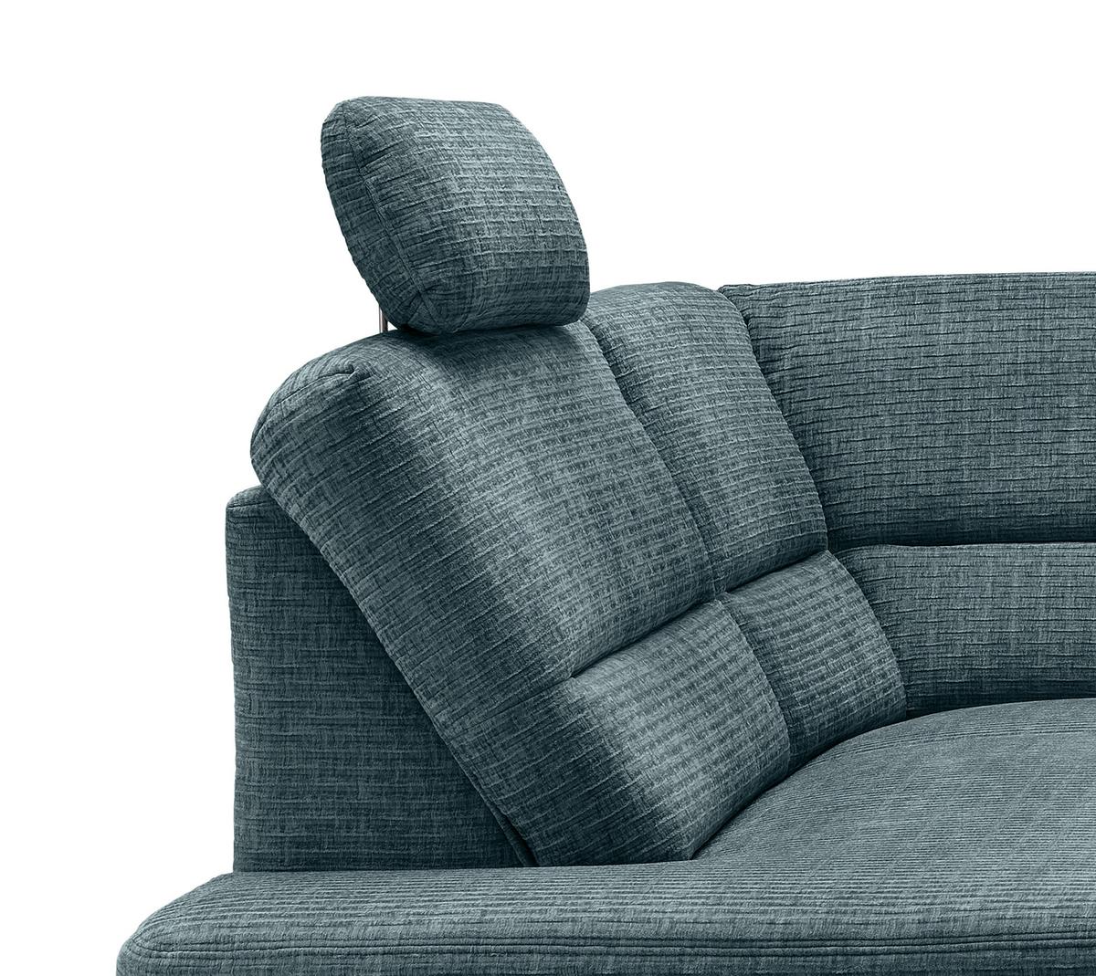 Ecksofa Cavoli Blau Relaxfunktion S: 190x266 Cm - Blau/Schwarz, MODERN, Textil (190/266cm) - Livetastic
