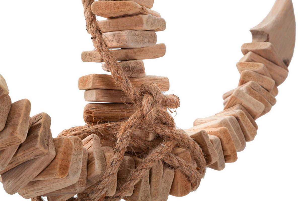 Wanddeko Anchor Naturfarben B: 39 cm - Naturfarben, Basics, Holz (39/46/7cm)