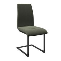 Schwingstuhl Tristan Webstoff grün, B: 41cm - Schwarz/Grün, MODERN, Holz/Textil (41/102/58cm) - James Wood