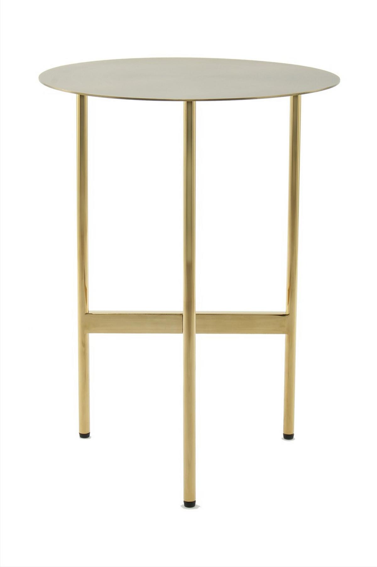 ODKLÁDACÍ STOLEK PERO 100 GOLD - barvy zlata, Design, kov (40/54/40cm) - Kayoom
