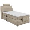 Boxspringbett Mit Topper Elektrisch 120x200 Cm Palermo - Sandfarben/Silberfarben, MODERN, Holzwerkstoff/Textil (120/200cm) - MID.YOU