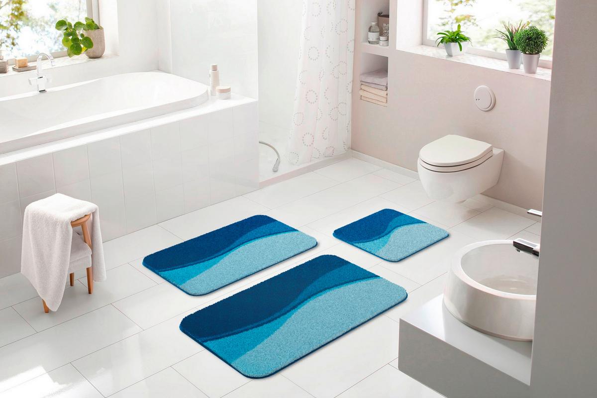 Badematte Merkur - Blau, Basics, Textil (60/90cm) - Grund