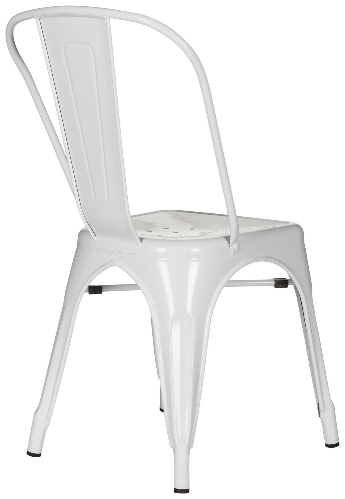 Stuhl Vantaggio Comfort Stapelbar Weiß Bis 150 Kg - Weiß, Basics, Metall (44/84/54cm) - MID.YOU